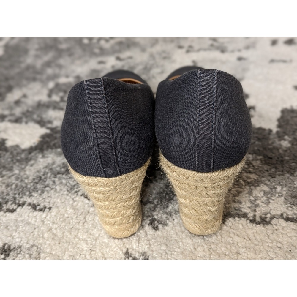 J.Crew Canvas Espadrille Wedges in Navy, size 8‎ - Picture 2 of 6